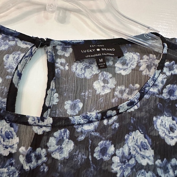 Lucky Brand Blue Floral Blouse - Picture 2 of 5